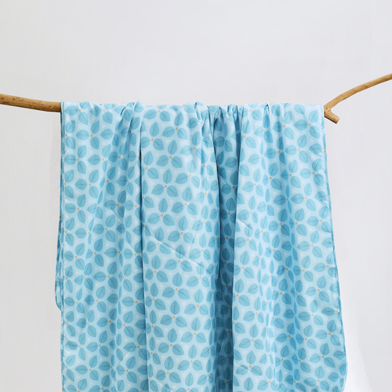 怡莲YL-827抗菌空调被夏季凉感被1.5米单人床印花空调被（净填充300克）单位：（床） 水蓝色 150*200